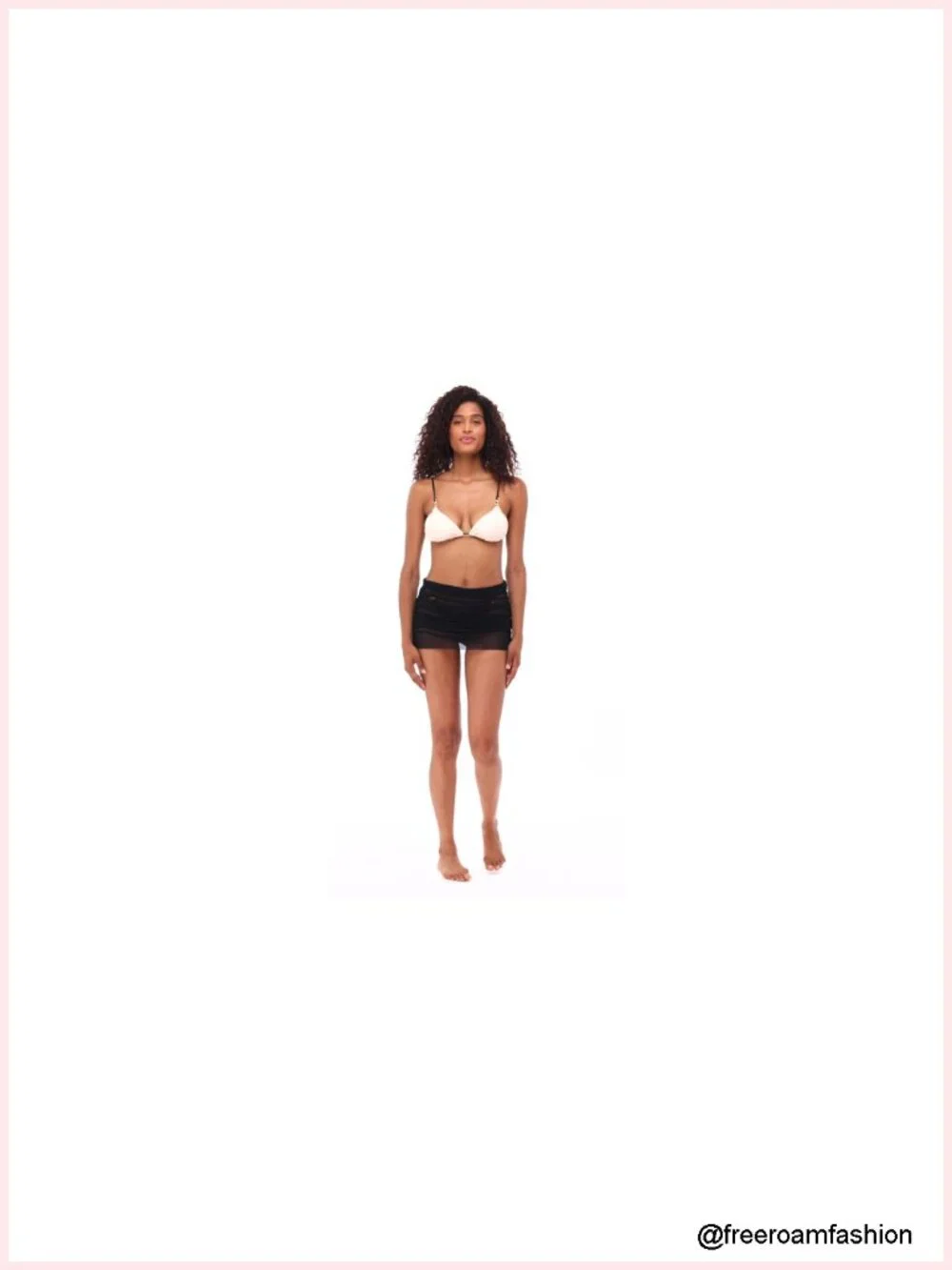 Ruched Mesh Coverup Mini Skirt Adjustable Swimwear